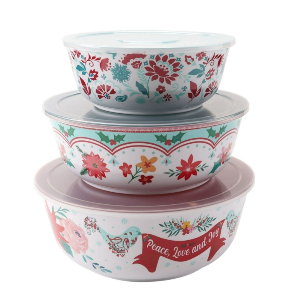 🎄 New Pioneer Woman Mazie Holiday Bowl Set